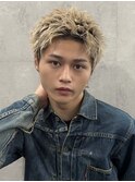 スパイキーショート/ブロンド/ブリーチカラー/抜きっぱなし