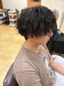 ヒラトヤ 肴町店 ビジネスカジュアル20代30代40代波打ちパーマシースルーマッシュ