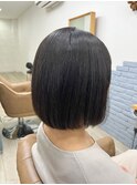 朝の時間を時短！縮毛矯正で癖のないボブに！