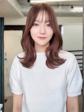 スターズ 柏(STARS) ピンクブラウン 艶髪 髪質改善 顔周りカット 韓国風くびれヘア
