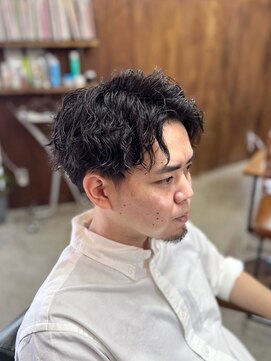 【山本智文】アップバングツイストスパイラルパーマ