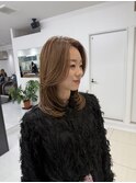 ベージュ系ナチュラルハイライト