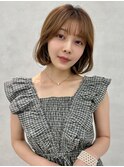 新杉田レイヤーカット韓国ダブルカラー顔周り前髪カットボブ