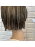 ハイライトボブ【hub(hair)天神今泉】