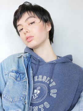 アルバム 渋谷パルコ(ALBUM) カジュアルショート_オリーブカラーハイライトカラー_86709