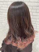 アース 三ツ境店(HAIR&MAKE EARTH) ベビーピンクの裾カラー