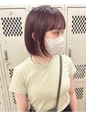 大人かわいい前下がりボブ/リラクシーボブ/ダブルカラー