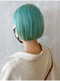 ライトグリーン_チェリーブラウンフェミニンロング_ba401831