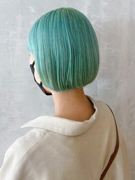 アルバム 渋谷パルコ(ALBUM) ライトグリーン_チェリーブラウンフェミニンロング_ba401831