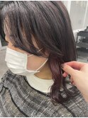 インナーカラー/ラベンダー/紫/暗髪/大人可愛い