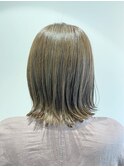 切りっぱなしボブとラベンダーアッシュ