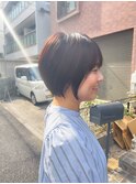 lond惇平　大人ガーリーショートグレージュカラープリカール