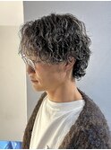 ウルフ アッシュブラック ハイライト ツイスパ 新宿 新宿東口