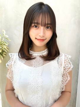 ミラリー トウキョウ(Mirareee Tokyo) 20代30代40代◎前髪パーマグレーベージュレイヤーロング黒髪