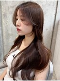 韓国風前髪×レイヤーカット【髪質改善/新宿/レイヤーカット】