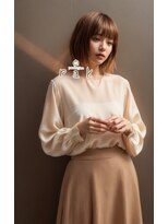 ラクヘアー 姪浜店(rak hair)&nbsp;外はね切りっぱなしミディアムボブ