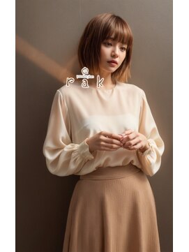 ラクヘアー 姪浜店(rak hair) 外はね切りっぱなしミディアムボブ