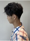 メンズ/センターパート/アッシュ/ブリーチ/20代30代40代