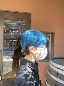 ココカラヘアー ニコ(cococara hair nico) ハイトーン/ブリーチ/ダブルカラー/ブルー/デザインカラー