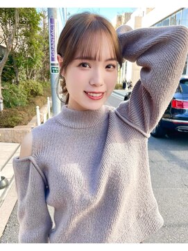 ノラ ヘアーサロン(NORA HAIR SALON) ナチュラル小顔前髪あり後れ毛サイドバング結べるボブくびれヘア