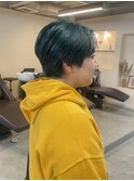韓国風ショート×グリーンヘア