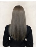 ストレート♪髪質改善カラー大人可愛いアッシュグレージュロング
