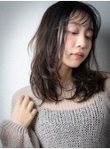 黒髪アッシュブラック抜け感レイヤーカットｖ戸田公園20代30代