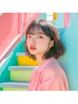 グラッジ 池袋(GLADGE)&nbsp;ミニボブ、ブリーチカラー、ダブルカラー