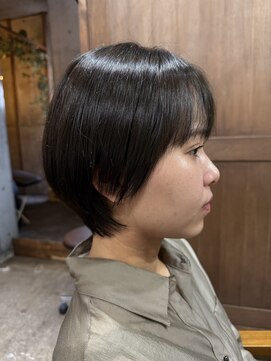 美容室カードル 新小岩店(Cadre) ショートボブ/オリーブベージュ/艶カラー