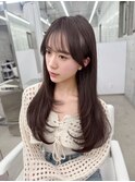 レイヤーカット　顔まわりカット　内巻き　くびれ巻き