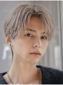 ミルクティーベージュニュアンスパーマ韓国マッシュグレー