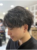 細かめ波巻きパーマ
