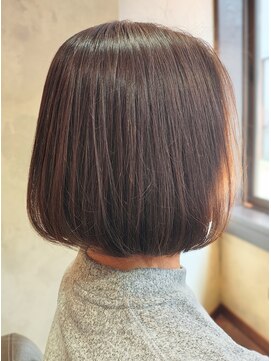 エルアール コウベ(LR KOBE) 超高濃度水素ケアカラー大人丸みボブ 【40代50代60代】