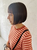 ファヴォリ(favori)&nbsp;【favori 自由が丘】前下がりボブ　ミニボブ　パープルカラー