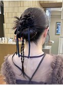 名古屋栄ヘアセットお呼ばれヘア結婚式参列タイトヘアカチモリ