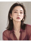 大人の抜け感カジュアルセミディボブ