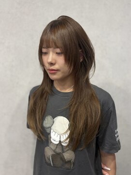 ヘアーディア(Hair...DiA) オリーブベージュ × ウルフっぽロングレイヤー