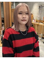 ニディ(Nide)&nbsp;エフェクトブリーチ｜ピンクベージュ｜ダブルカラー｜ベージュ