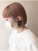 透明感カラー★ダブルカラーブリーチピンクブラウン
