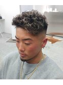 【LS HAIR菊地】スキンフェード×強パーマ×メッシュキャップ