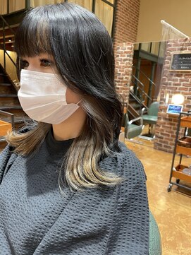 チップタップ 町田店(tip top) ダークグレージュ×シルバーベージュ #インナーカラー