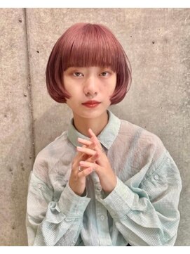 フォルテ 掛川店 ショートヘア外国人風カラー/ピンクベージュ