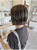 白髪ぼかしハイライト