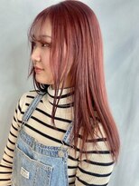 アイティーバイアルバム 下北沢店(IT by ALBUM)&nbsp;オレンジショコラブラウン_斜めバンググレージュカラー_ba454331