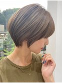 30代40代大人女性/前髪ありショートボブ/ショートヘア/髪質改善