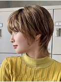 30代40代大人女性/前髪ありショートボブ/ショートヘア/髪質改善