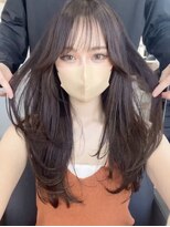 ジエクトカナウ 大阪梅田店(The Ect canow) レイヤーカット／グレージュカラー／前髪／シースルーバング