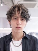 カルマパーマベリーショートダークアッシュニュアンスパーマ