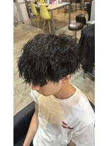 ルーメン 岐阜(ROOO MEN)&nbsp;メンズマッシュカットツーブロックツイストスパイラルパーマ