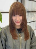 レイヤーカット/顔まわりレイヤー/ハイトーンカラー/髪質改善